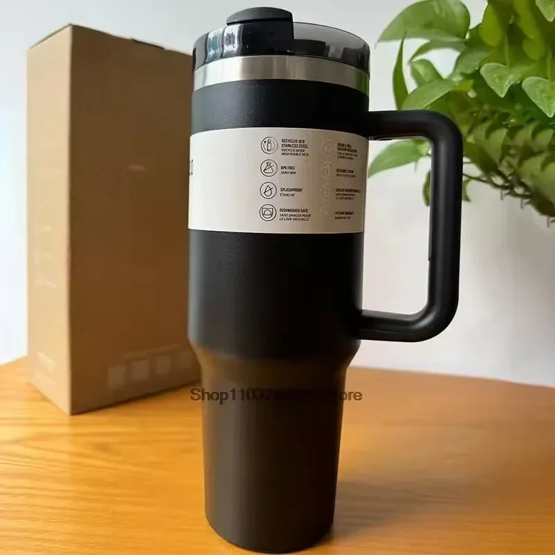 2025New Arrivals Thermal Coffee Cup with Straw Stainless Steel Vacuum Insulated Tumbler 40oz Thermal Iced Travel Cup for Outdoor