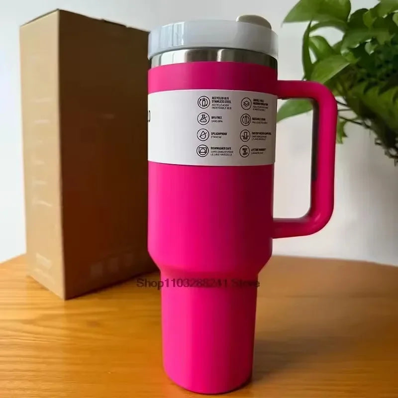 2025New Arrivals Thermal Coffee Cup with Straw Stainless Steel Vacuum Insulated Tumbler 40oz Thermal Iced Travel Cup for Outdoor